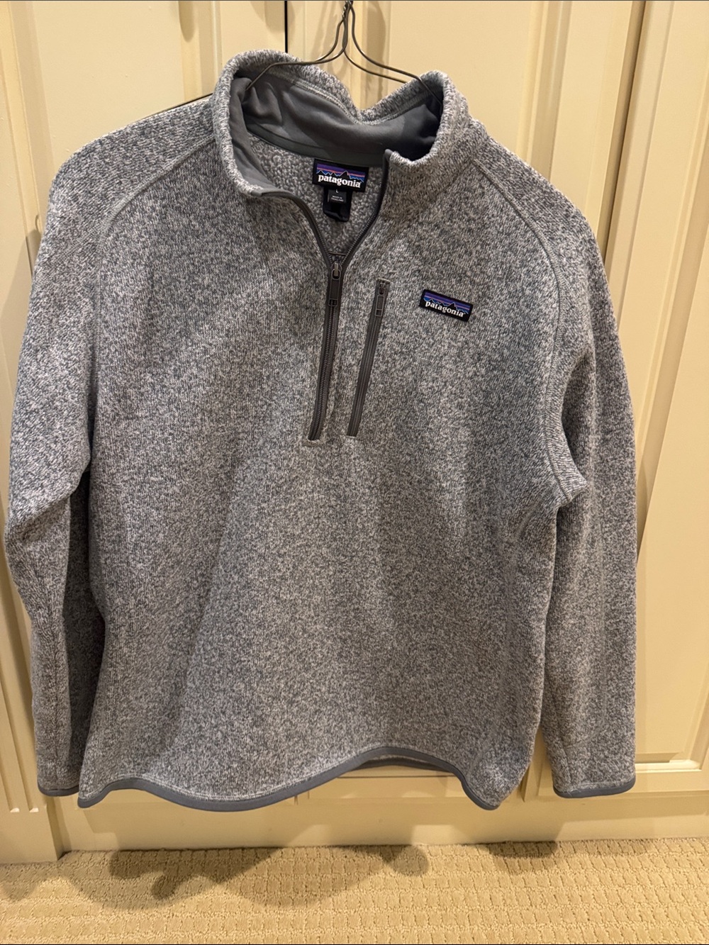 Patagonia Men's Heather Gray Half-Zip Fleece Pullover